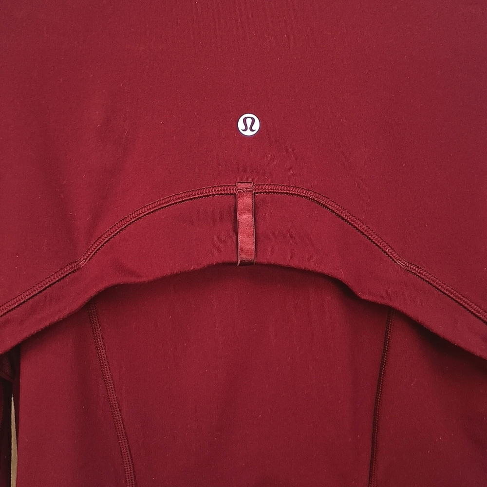 Lululemon Athletica Red Bomber Jacket Fleece Zip-Up Size 8